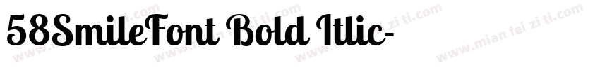 58SmileFont Bold Itlic字体转换